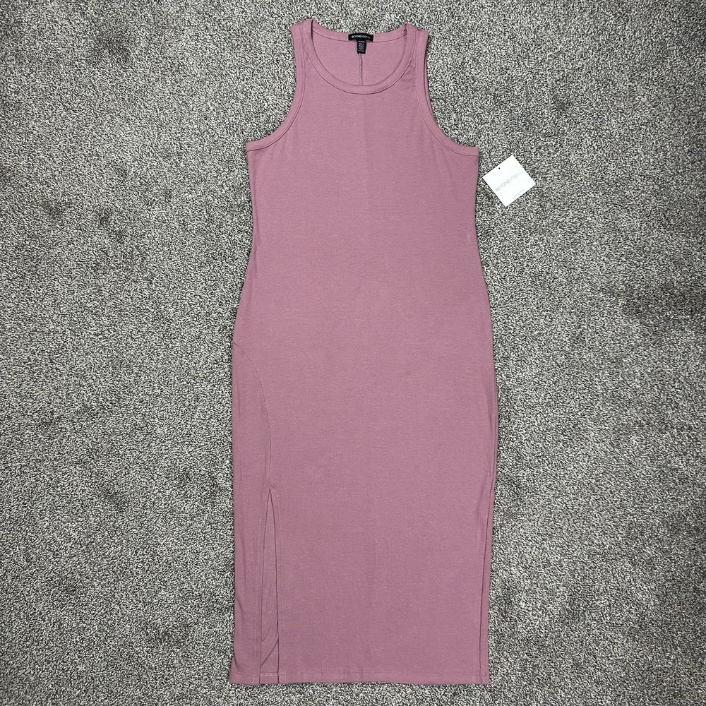 NEW Beyond Yoga Ease Into It Midi Tank Dress Berry Pink Fuchsia Purple Womens XL
